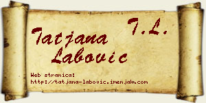 Tatjana Labović vizit kartica
